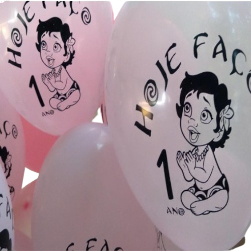 100 Balões Latex Temáticos 9 Polegadas Redondo Impressos com temas de festas