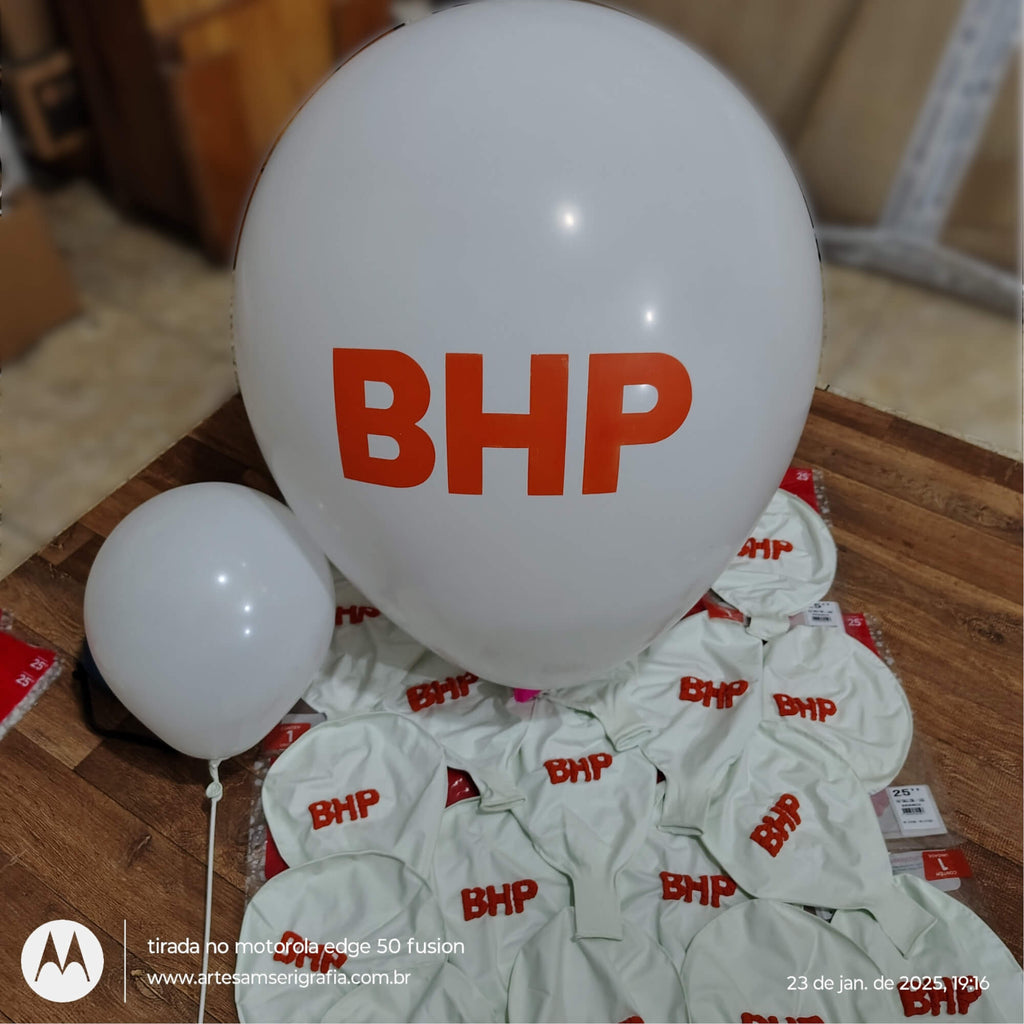 Balões Grandes Personalizados: 10 Un. Impressão Exclusiva