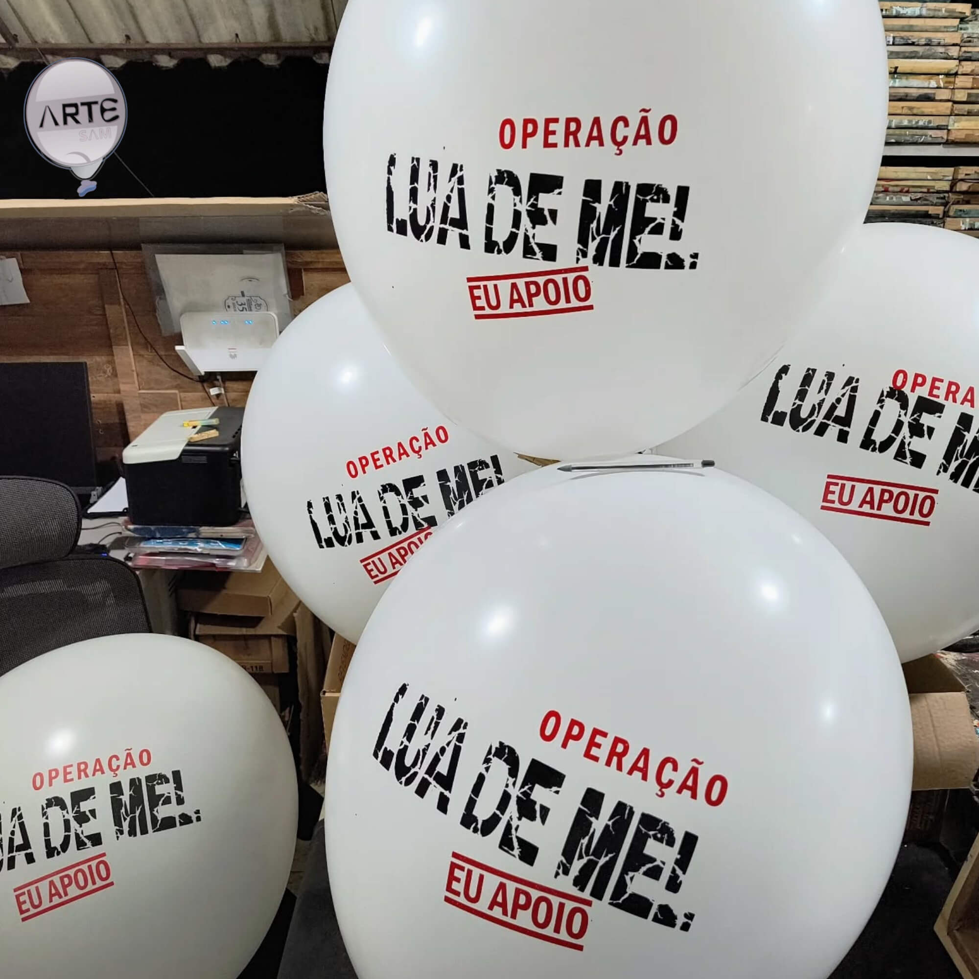 1000 Balões de Látex 1 Lado / 1 Cor - N9 Personalizados Exclusivos