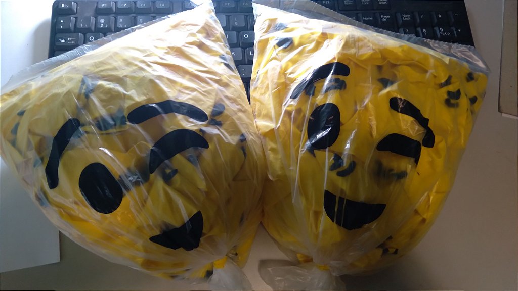 200 Balões Smileys Sorridentes Polegadas