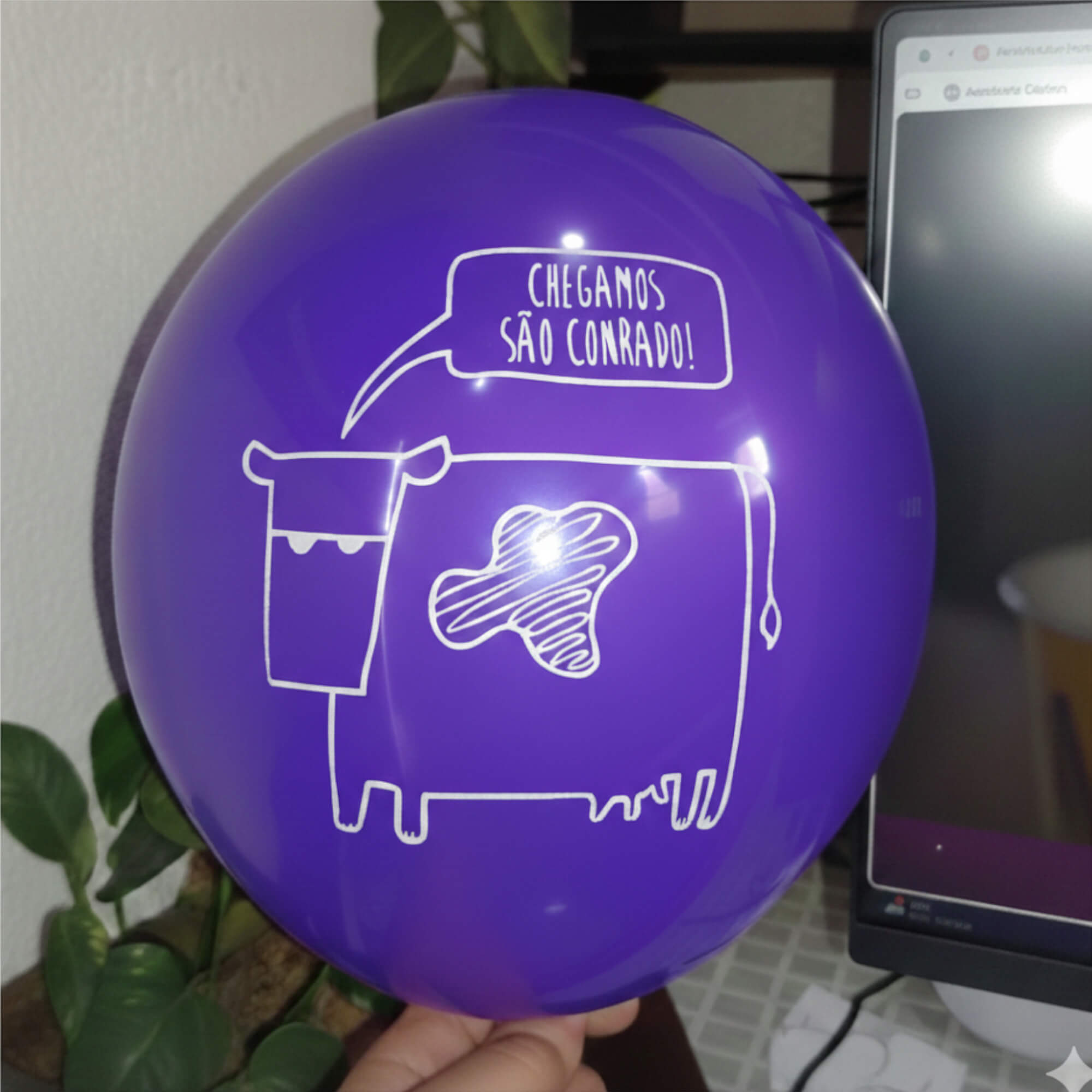 100 Balões de Látex Personalizados Exclusivos  2 Lados / 1 Cor - N9