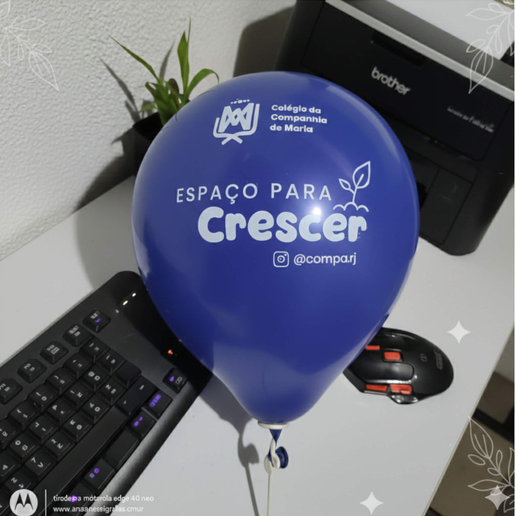 100 Balões de Látex Personalizados Exclusivos  2 Lados / 1 Cor - N9