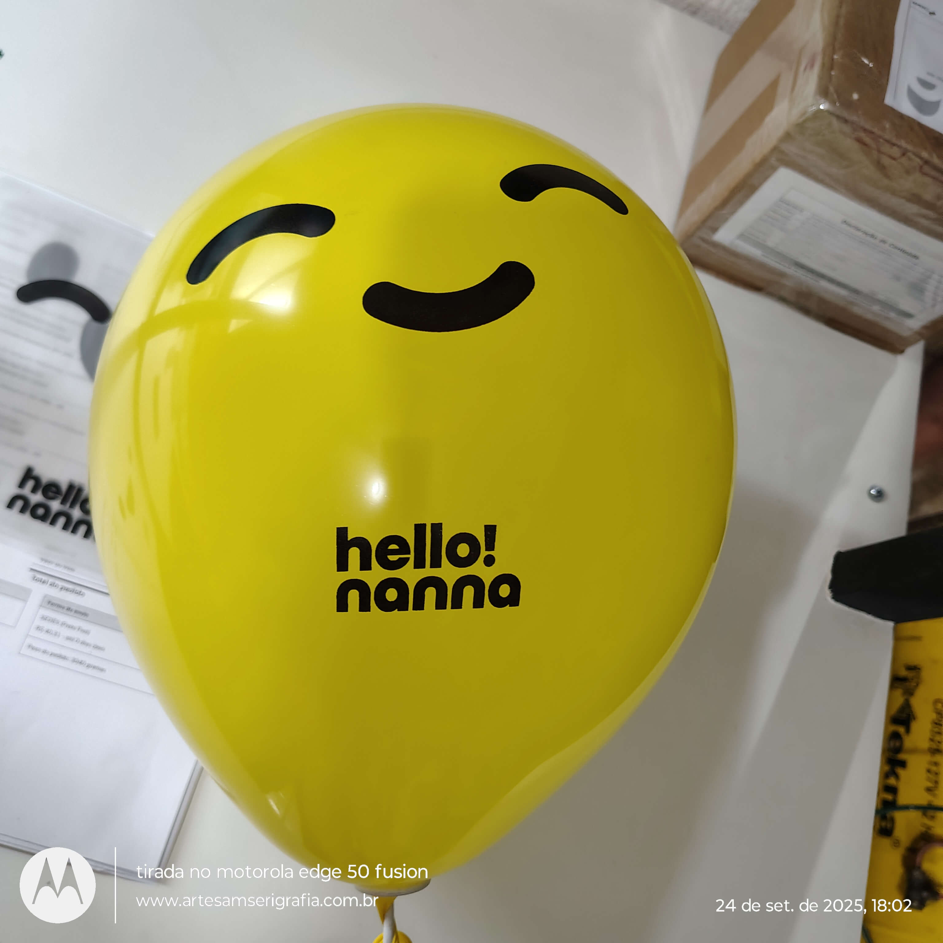 100 Balões de Látex Personalizados Exclusivos  2 Lados / 1 Cor - N9