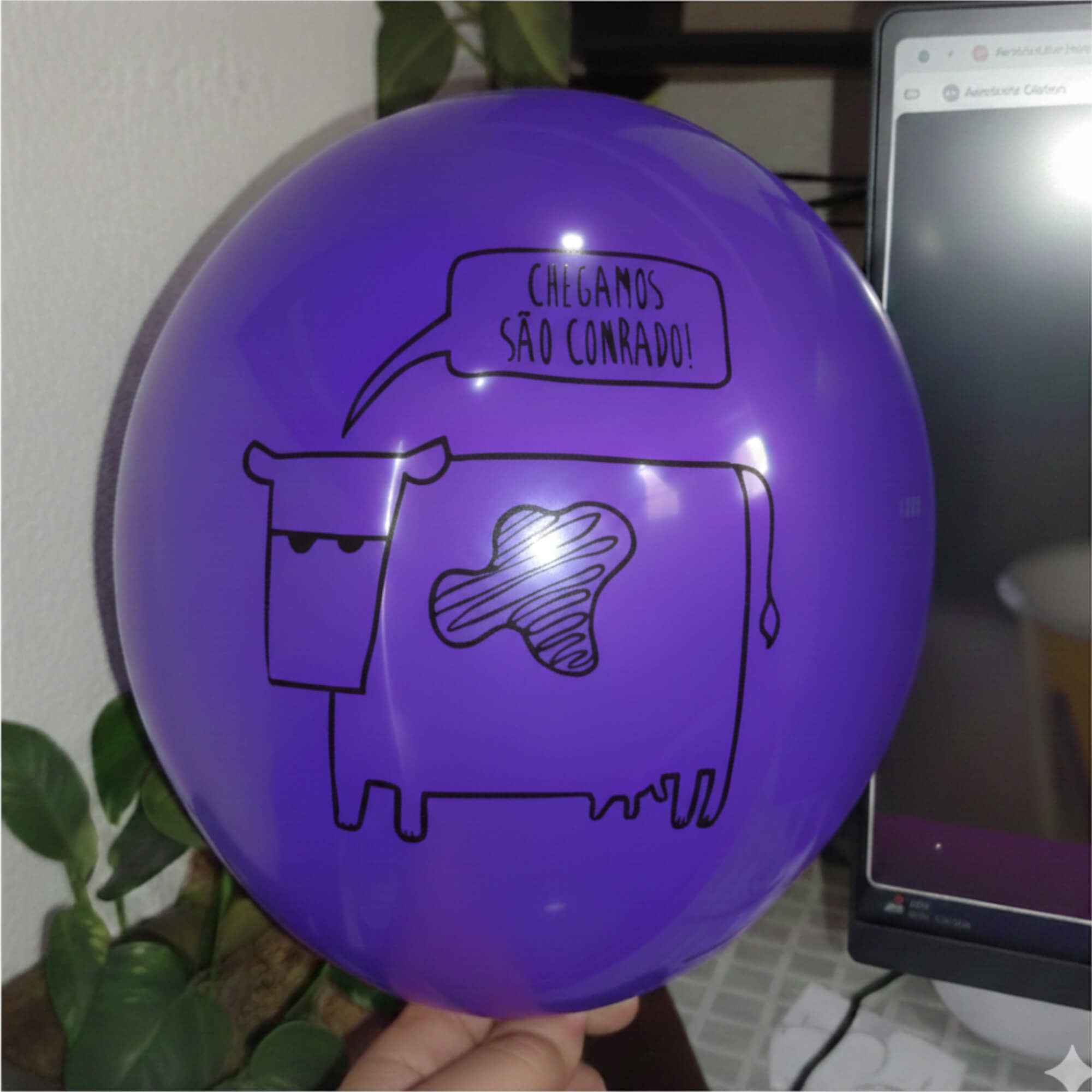 100 Balões de Látex Personalizados Exclusivos  2 Lados / 1 Cor - N9