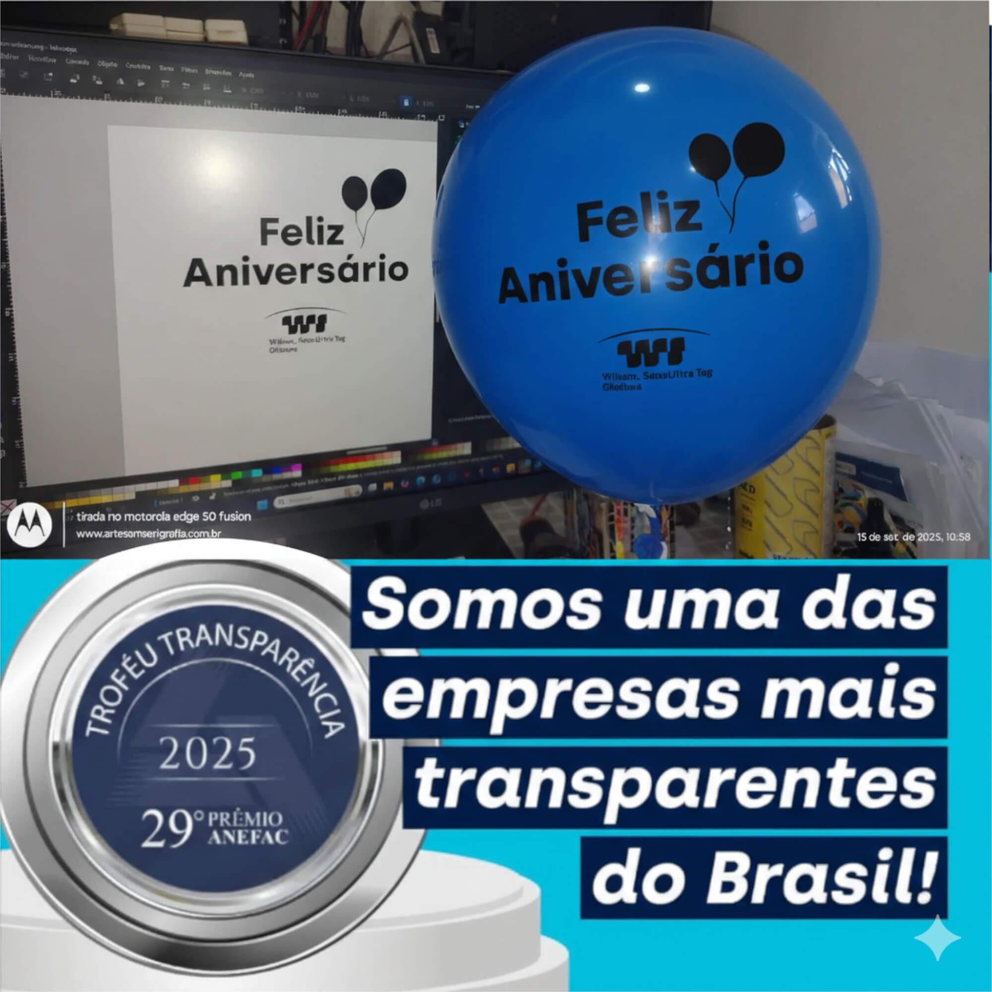 100 Balões de Látex Personalizados Exclusivos  2 Lados / 1 Cor - N9
