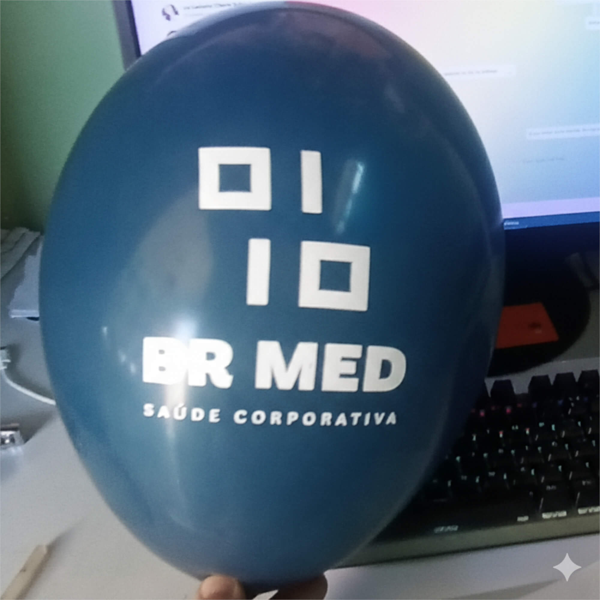 100 Balões de Látex Personalizados Exclusivos  2 Lados / 1 Cor - N9