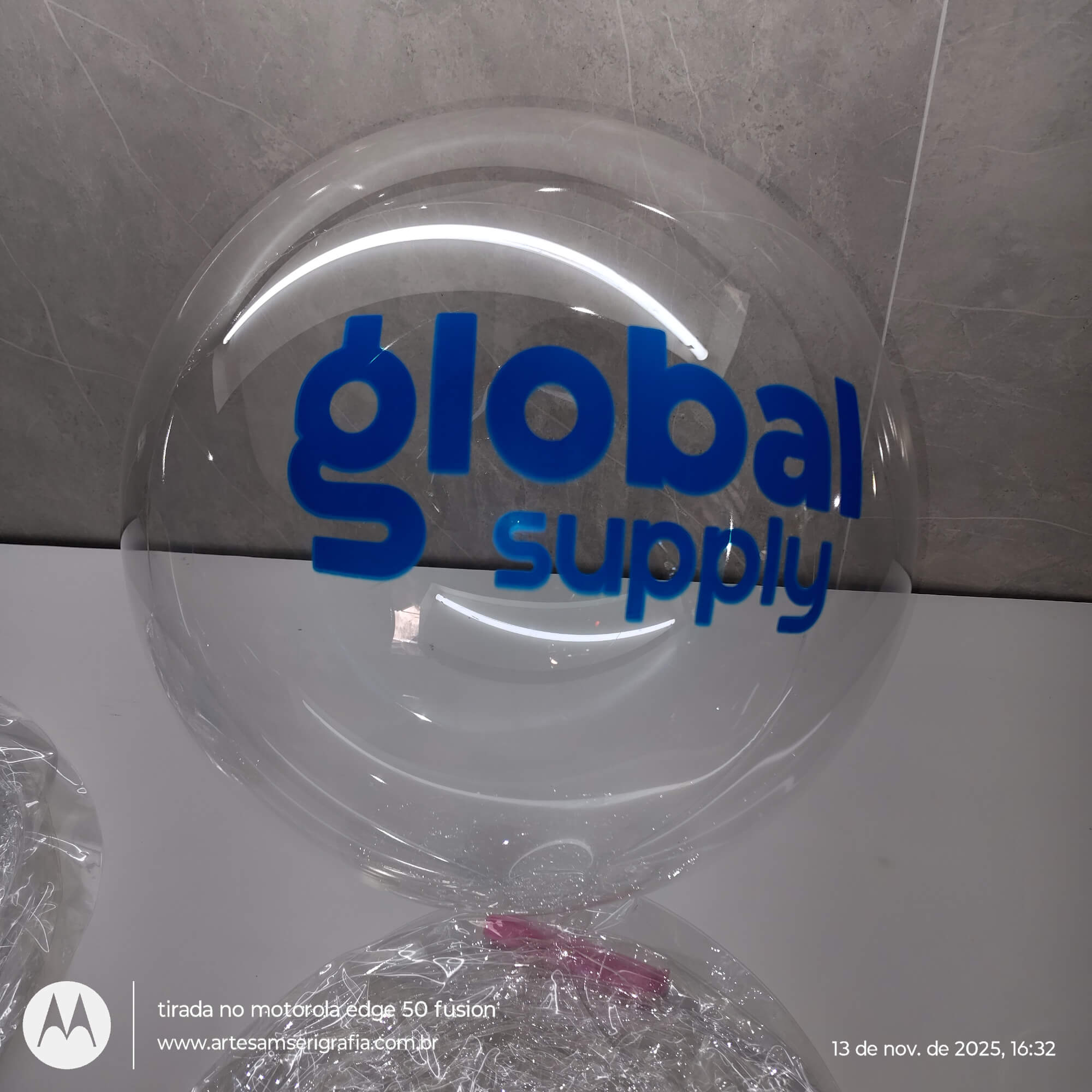 Bubble Personalizado com Impressão Direta. Pré-Esticado e À Prova D'água Kit com 100 unidades