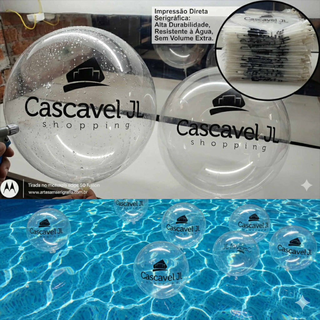 Bubble Personalizado com Impressão Direta. Pré-Esticado e À Prova D'água Kit com 100 unidades