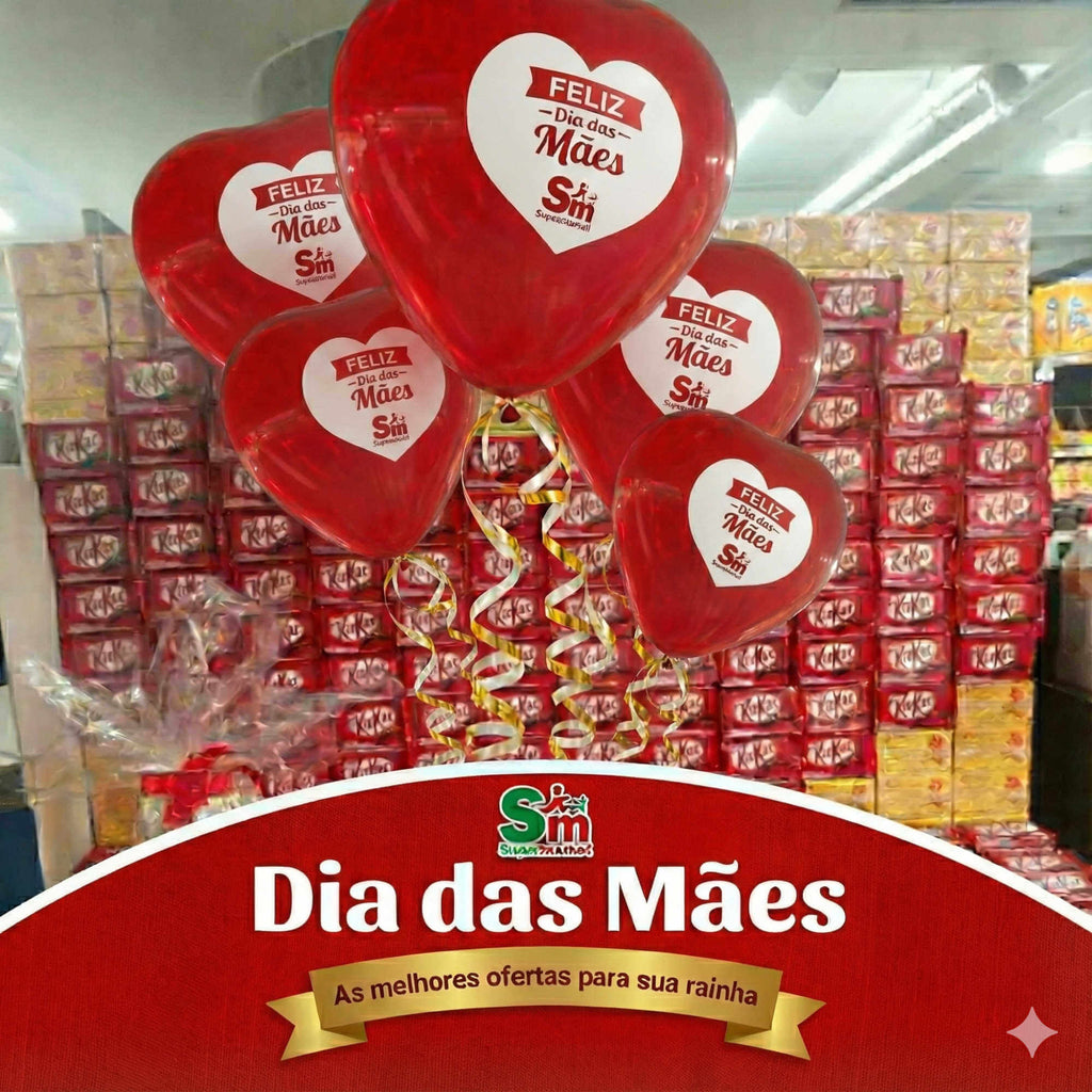 Balões Coração Personalizados impressos - KIT50