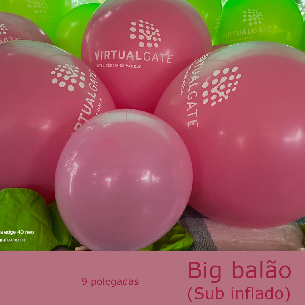 Balão Látex Gigante 25" (64cm) Personalizado Big Balão KIT 100