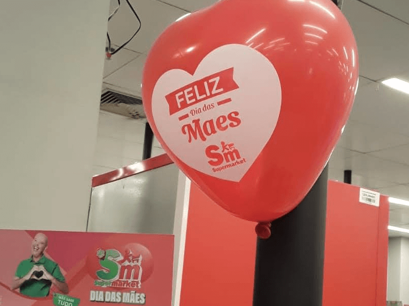 Balões Coração Personalizados impressos - KIT50