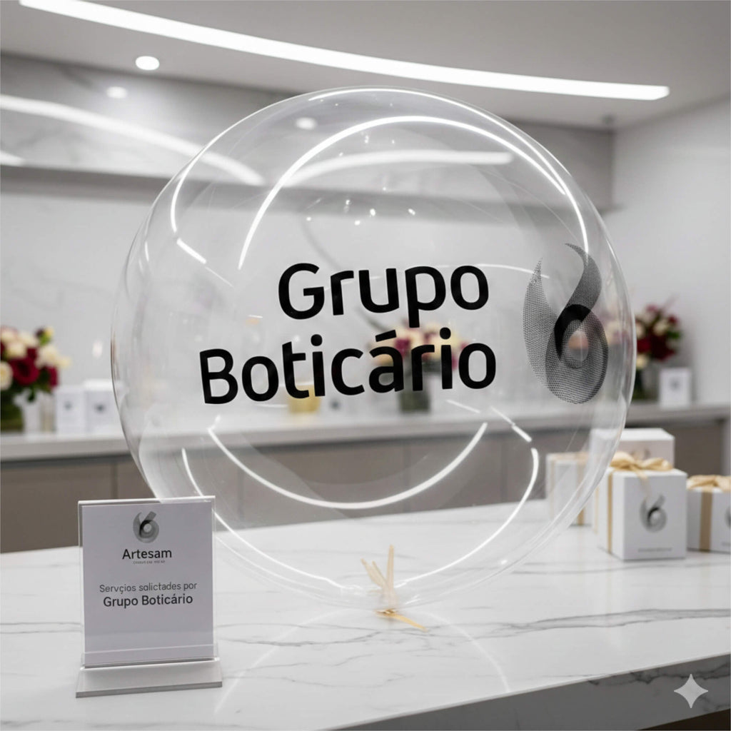 Bubble Personalizado com Impressão Direta. Pré-Esticado e À Prova D'água 36 pol. 100 unidades