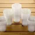 Copos PU descartáveis transparentes 350 ml impressos