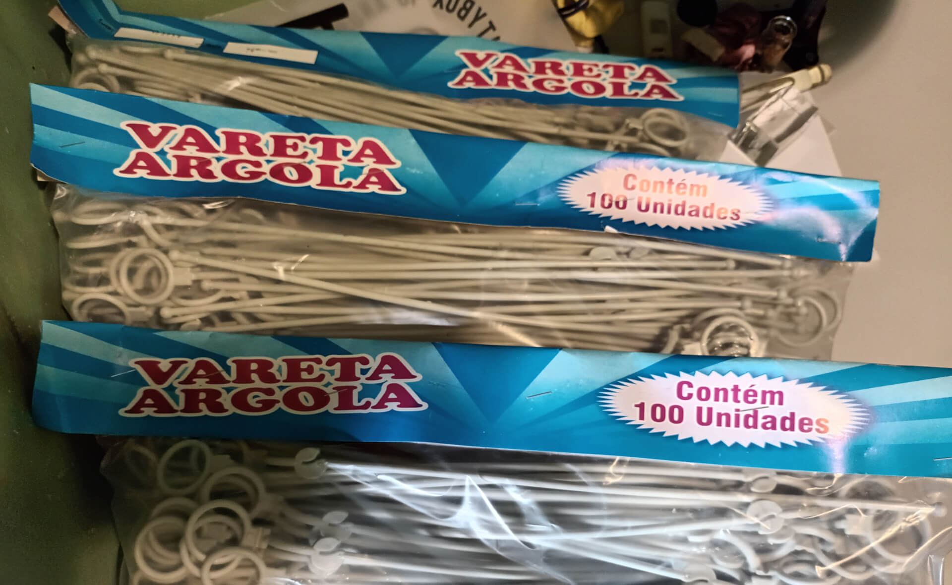 Kit 1000 Varetas pega balão de argola para balões de latex sem nó cego