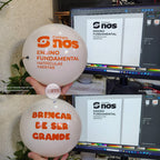 KIT 100 Bolas vinil 23 cm Impressas personalizadas