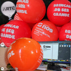 KIT 100 Bolas vinil 23 cm Impressas personalizadas