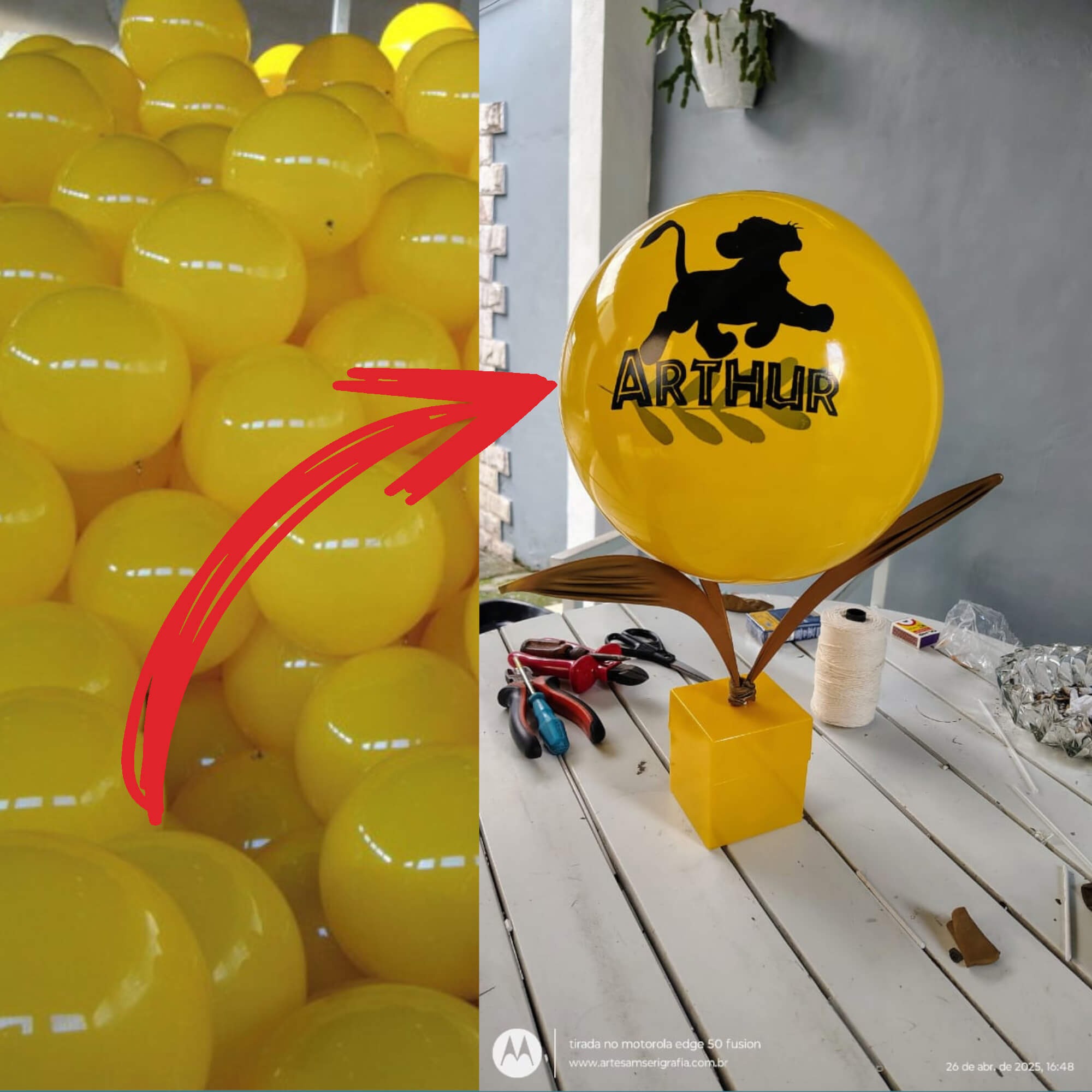 KIT 100 Bolas vinil 40 cm Impressas personalizadas