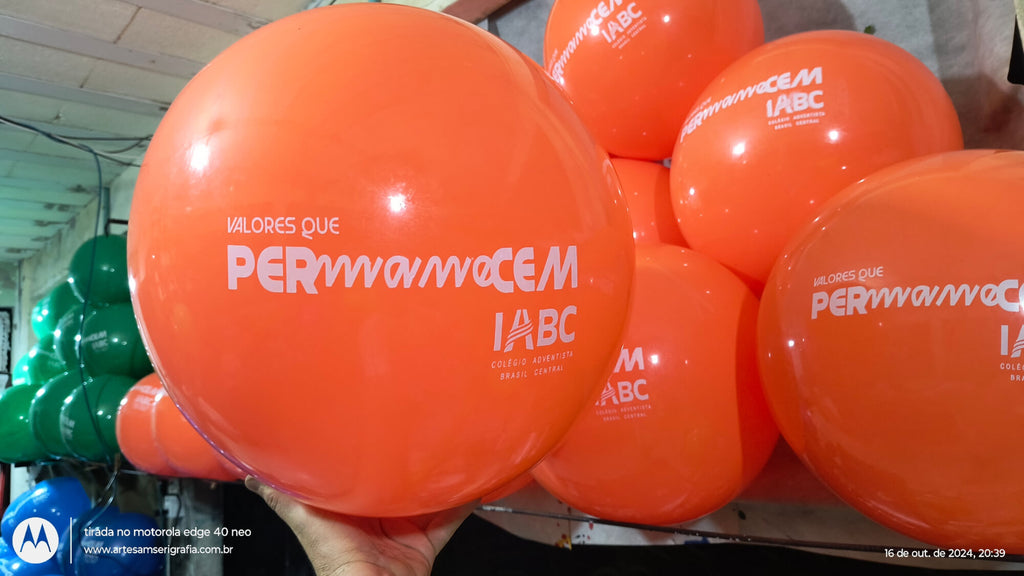 Bolas Vinil personalizadas impressas entregues vazias ou cheias - Kit 200