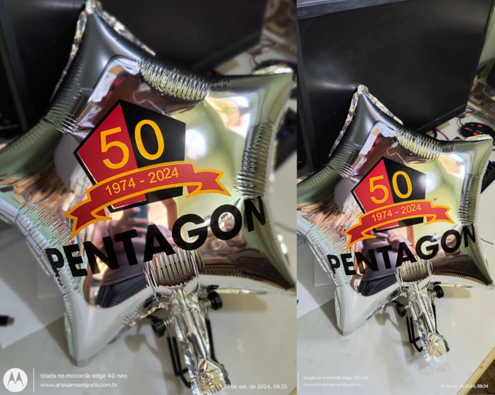 Kit 200 Metalizados Personalizados foil vinte polegadas