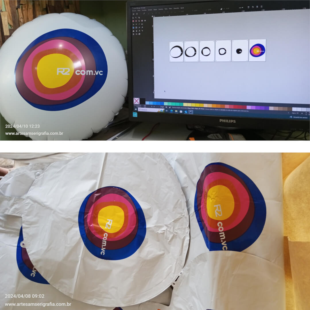 Kit 200 Metalizados Personalizados foil vinte polegadas