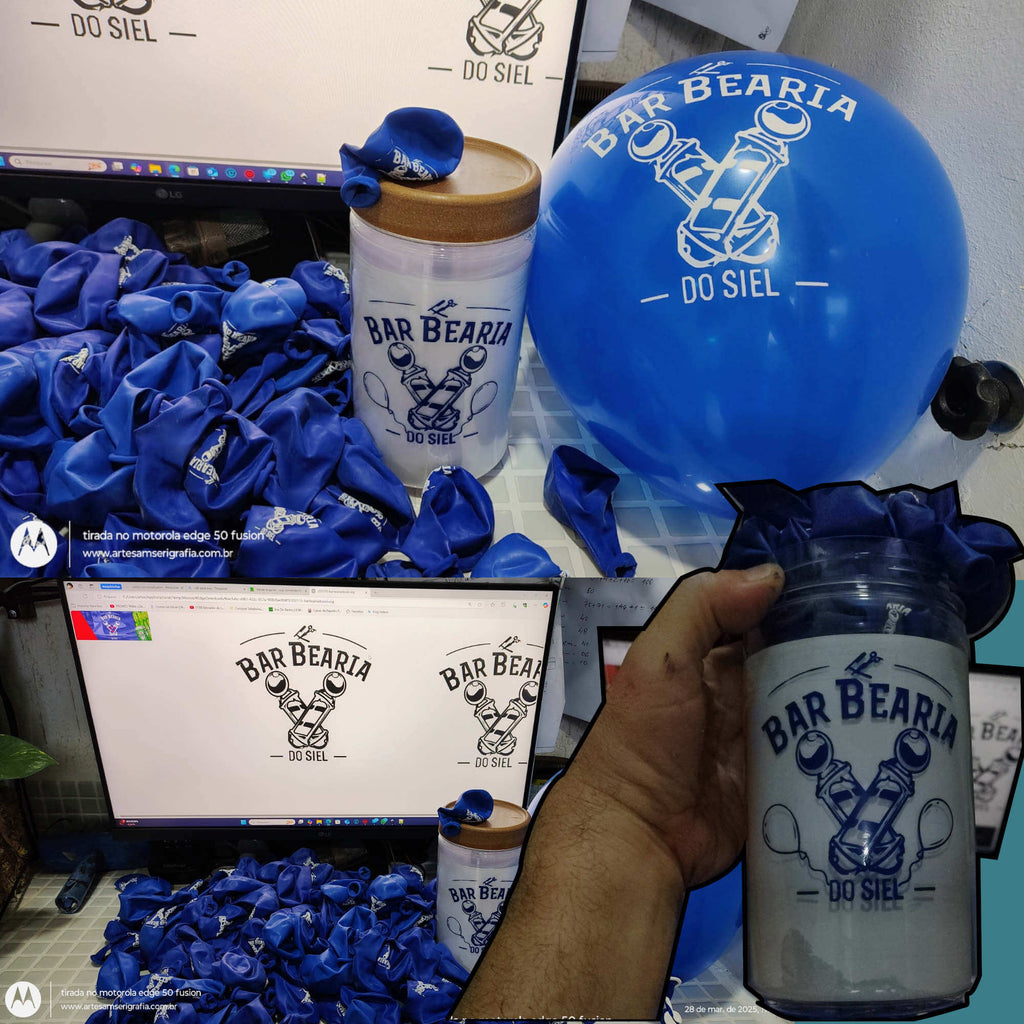 Potes herméticos personalizados com tampa 50 unidades