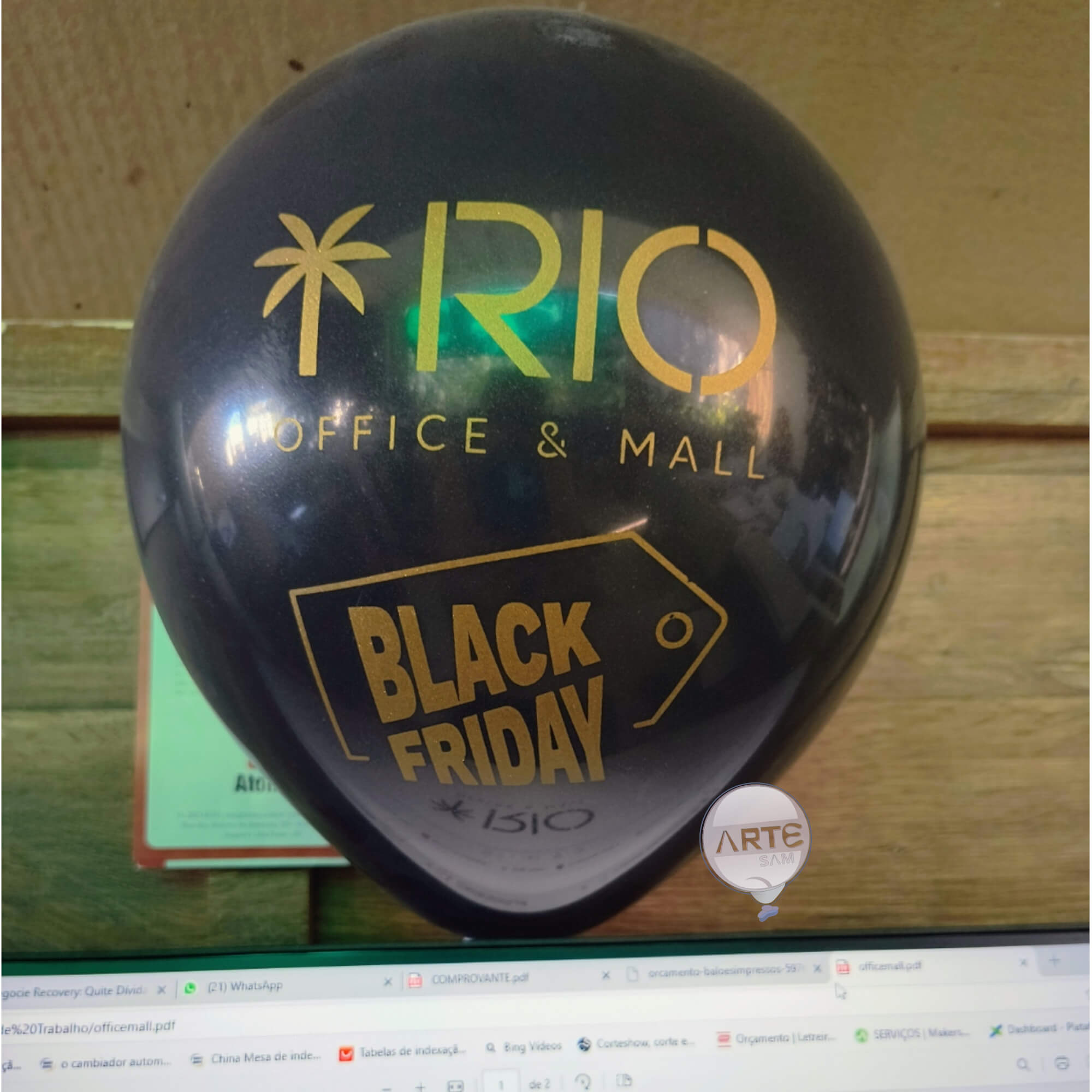 1000 Balões de Látex 2 Lados / 1 Cor - N9 Personalizados Exclusivos