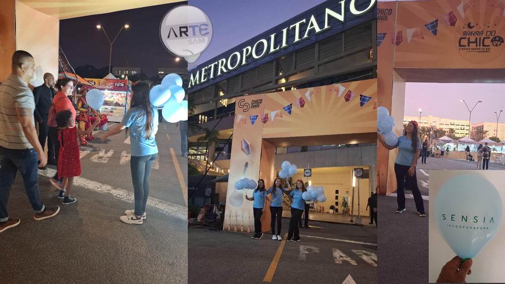Serviço completo de distribuição de 1000 balões no local do evento para campanhas promocionais