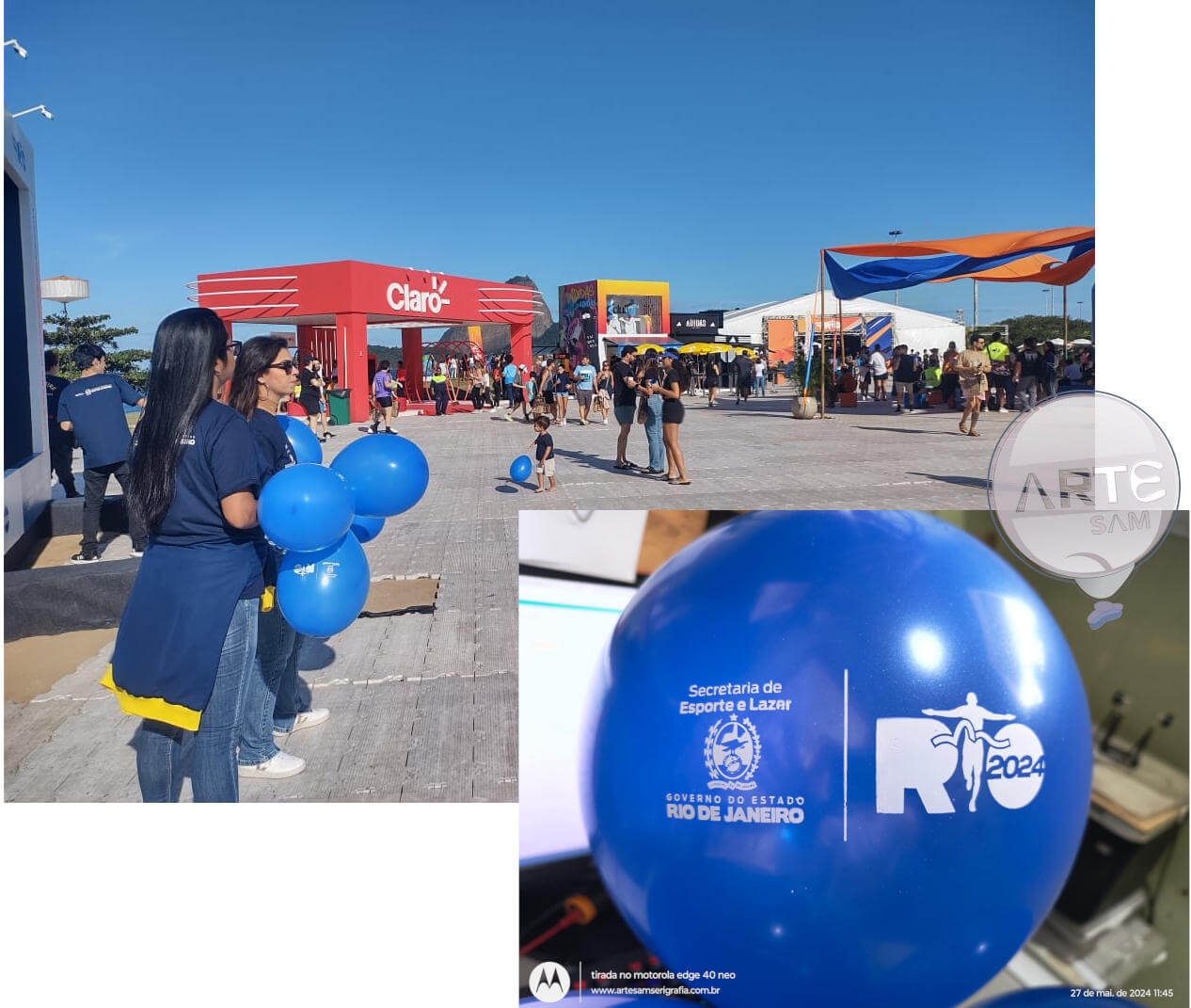 Serviço completo de distribuição de 1000 balões no local do evento para campanhas promocionais